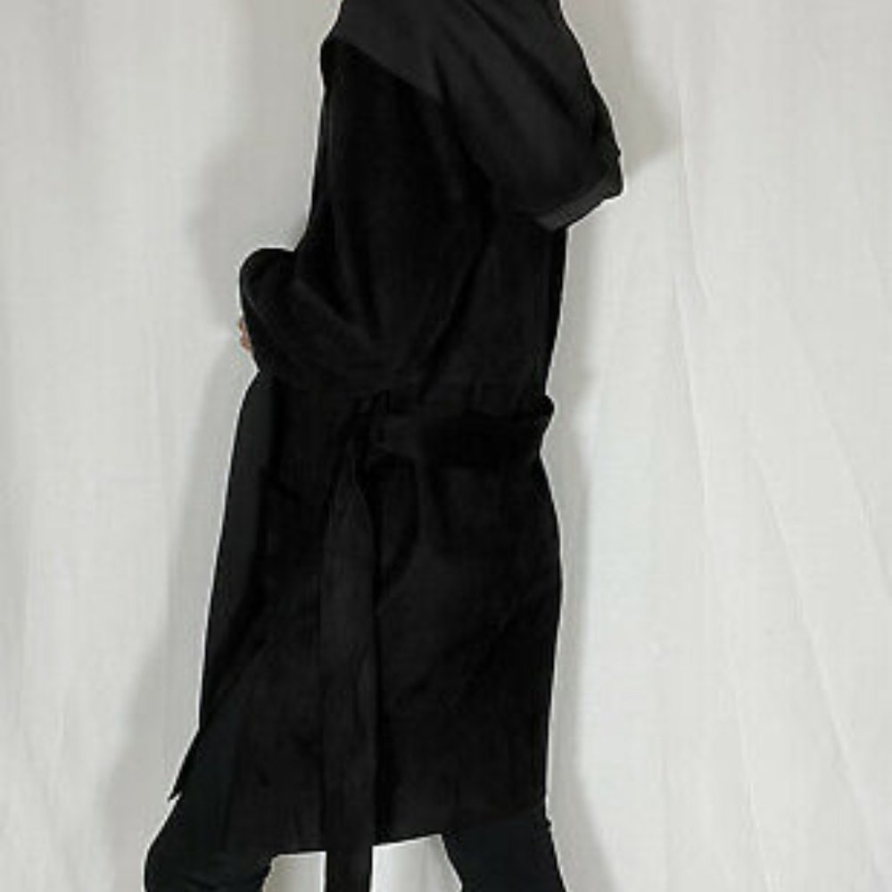 COPY - Zara Basics - Black Hooded Suede Trench